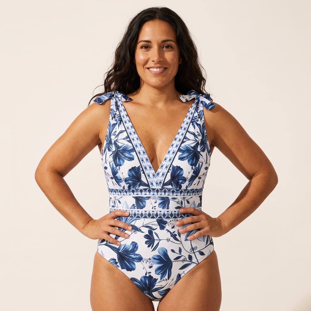 Conjunto Fato de Banho e Saia Floral | AZIVRA