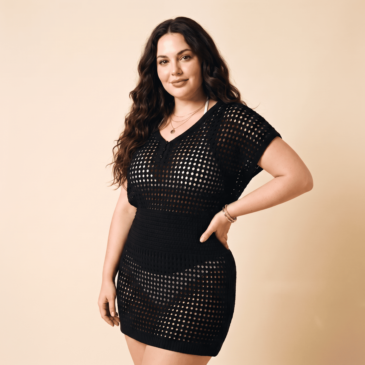 Robe Cover-Up Crochet Boho | AZIVRA