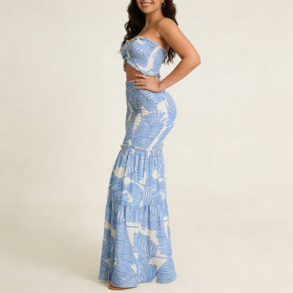 Completo Tropicale Blu Maxi | AZIVRA
