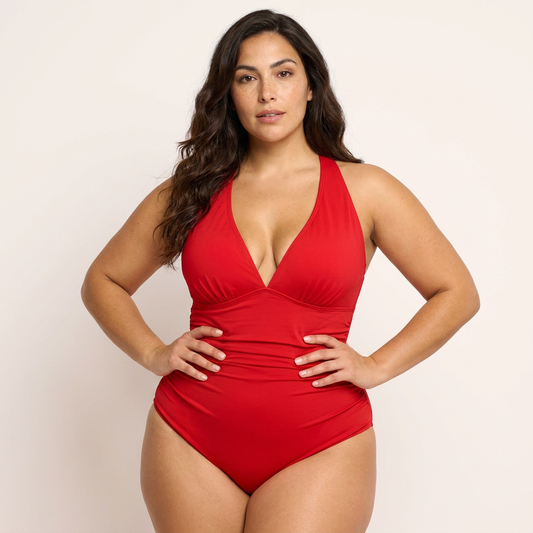 Bañador Moldeador Drapeado Front | AZIVRA