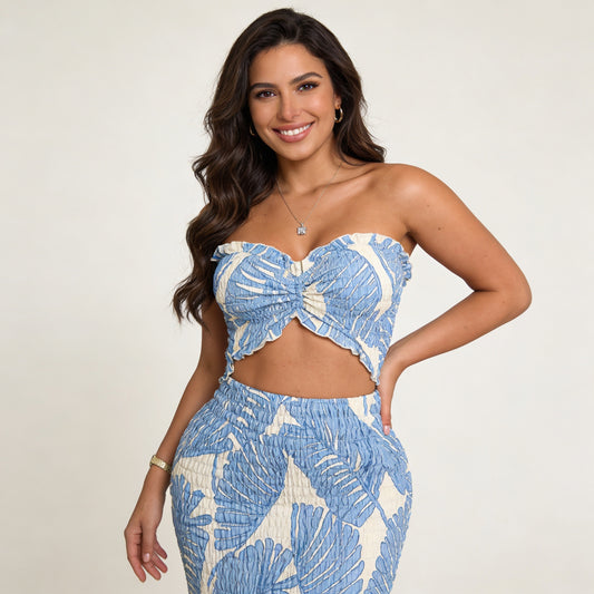 Conjunto Tropical Azul Maxi | AZIVRA